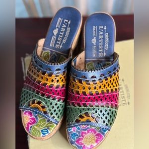 Spring step L’ artiste chunky platform mules